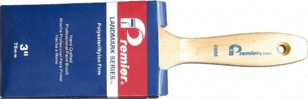 Premier Paint Roller - 3" Flat Synthetic Varnish Brush - 3-1/4" Bristle Length, 7-1/2" Wood Handle - Americas Tooling