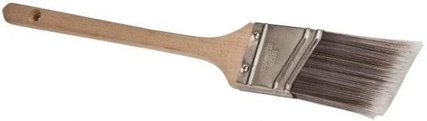 Premier Paint Roller - 1-1/2" Angled Synthetic Sash Brush - 2-1/4" Bristle Length, 8-3/4" Wood Rattail Handle - Americas Tooling