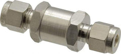 Parker - 1/4" Stainless Steel Check Valve - Inline, Comp x Comp, 6,000 WOG - Americas Tooling