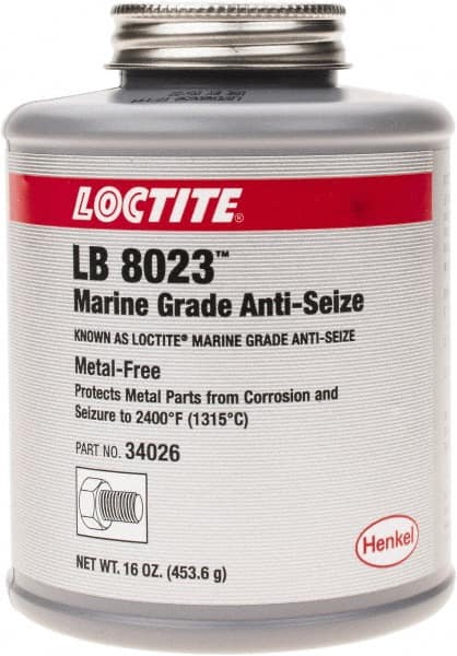 Loctite - 16 oz Brush Top Anti-Seize Anti-Seize Lubricant - Calcium Sulfonate, 2,400°F - Americas Tooling