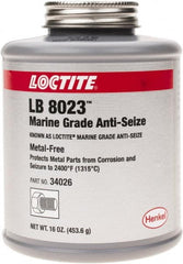 Loctite - 16 oz Brush Top Anti-Seize Anti-Seize Lubricant - Calcium Sulfonate, 2,400°F - Americas Tooling