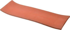 Made in USA - 4" Wide, 1/4" Thick, Silicone Rubber Foam Sheet - 30 Durometer, Orange-Red, -60 to 500°F, 650 psi Tensile Strength, Cut-to-Length - Americas Tooling