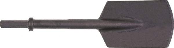 Ingersoll-Rand - 5-1/2" Head Width, 16" OAL, 0.7" Shank Diam, Spade Chisel - Hex Drive, Hex Shank, Steel - Americas Tooling