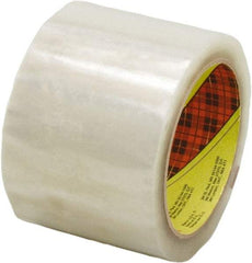 3M - 72mm x 914m Clear Rubber Adhesive Sealing Tape - Polypropylene Film Backing, 1.9 mil Thick, 22 Lb Tensile Strength, Series 371 - Americas Tooling