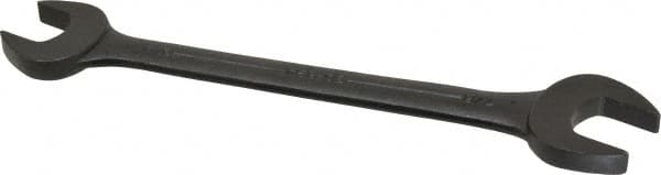 Armstrong - 3/4" x 7/8" Standard Open End Wrench - 9-3/4" OAL, Double End, Black Finish, 15° Head Angle - Americas Tooling