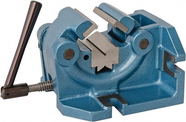 Bison - 6" Jaw Width, 6" Throat Depth, Manual Self Centering Vise - Steel - Americas Tooling