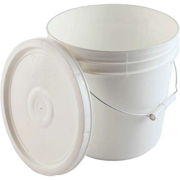 Dynalon Labware - 1 6-Piece 2 Gal 9.291" High, High-Density Polyethylene Round White Single Pail - Americas Tooling