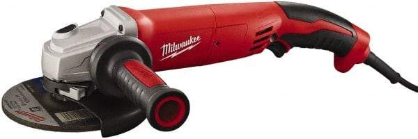 Milwaukee Tool - 5" Wheel Diam, 9,000 RPM, Corded Angle & Disc Grinder - 5/8-11 Spindle, 120 Volts, 13 Amps - Americas Tooling