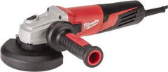 Milwaukee Tool - 5" Wheel Diam, 11,000 RPM, Corded Angle & Disc Grinder - 5/8-11 Spindle, 120 Volts, 13 Amps - Americas Tooling