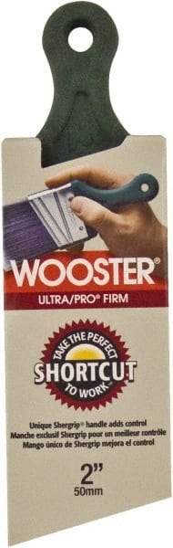 Wooster Brush - 2" Angled Nylon/Polyester Sash Brush - 2-7/16" Bristle Length, 4.88" Plastic Short Handle - Americas Tooling