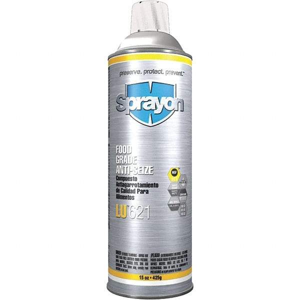 Sprayon - Aerosol General Purpose Anti-Seize Lubricant - Nickel/Aluminum/Copper, 1,800°F, White, Food Grade, Water Resistant - Americas Tooling