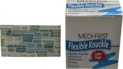 Medique - 3" Long x 1" Wide, Knuckle Bandage Self-Adhesive Bandage - Blue, Woven Fabric Bandage, Metal Detectable - Americas Tooling