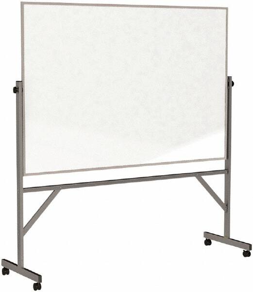 Ghent - 78" High x 77" Wide Reversible Dry Erase Board - Porcelain, 20" Deep, Includes Eraser & 4 Markers - Americas Tooling