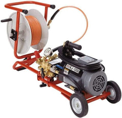 Ridgid - Electric Jet Battery Drain Cleaning Machine - For 1-1/4" to 4" Pipe, 3/16" x 100' Cable - Americas Tooling