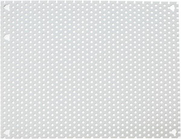 Cooper B-Line - 6-7/8" OAW x 8-7/8" OAH Powder Coat Finish Electrical Enclosure Perforated Panel - 10" x 8" Box, 16 Gauge Steel, Use with 1084-12CHC/1084-12CHCS/1086-12CHC - Americas Tooling