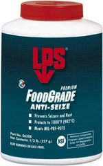 LPS - 0.5 Lb Brush Top Food Grade Anti-Seize Lubricant - Metal Free, -1,800°F, Opaque Off-White, Food Grade - Americas Tooling