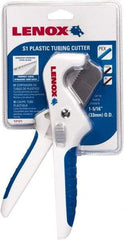 Lenox - 3/8" to 1" Pipe Capacity, Tube Cutter - Cuts Plastic, Rubber, PVC, CPVC - Americas Tooling