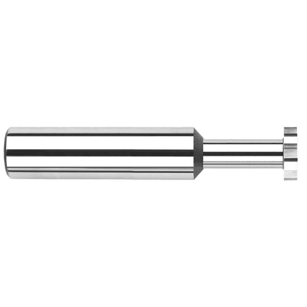 Harvey Tool - 1/2" Diam x 3/32" Face Width, Solid Carbide, 8 Teeth, Shank Connection Woodruff Keyseat Cutter - Americas Tooling