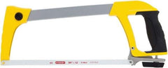 Stanley - 12" Hacksaw - 4-3/4" Throat Depth, ABS/TPR Handle, Contoured Ergonomic D-Style Handle with Thumb Grip - Americas Tooling