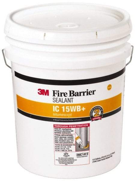 3M - 4.5 Gal Pail Yellow Acrylic & Latex Joint Sealant - -20 to 180°F Operating Temp, 10 min Tack Free Dry Time, Series 15WB - Americas Tooling