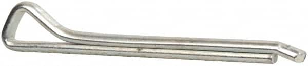 Made in USA - 1/4" Diam x 2-1/2" Long Hammerlock Cotter Pin - Grade 2, Zinc-Plated, Steel - Americas Tooling