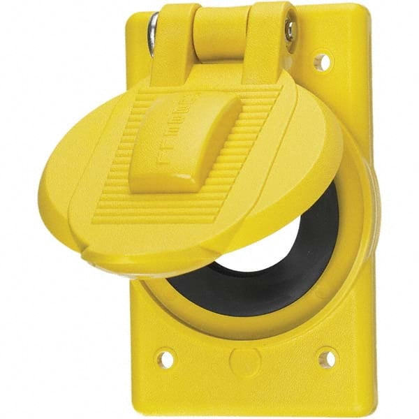 Hubbell Wiring Device-Kellems - Weatherproof Box Covers Cover Shape: Round Number of Holes in Outlet: 1 - Americas Tooling