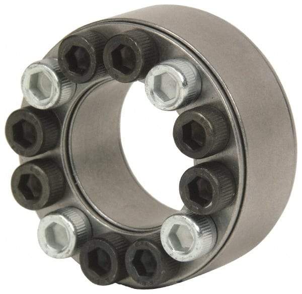 Climax Metal Products - M8 Thread, 2-3/8" Bore Diam, 3-17/32" OD, Shaft Locking Device - 14 Screws, 22,991 Lb Axial Load, 3-17/32" OAW, 0.787" Thrust Ring Width - Americas Tooling