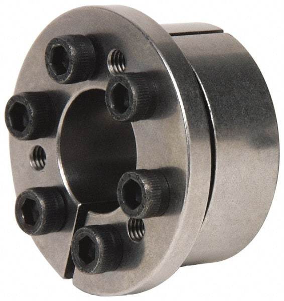 Climax Metal Products - M6 Thread, 1-3/16" Bore Diam, 2.165" OD, Shaft Locking Device - 6 Screws, 7,518 Lb Axial Load, 2.421" OAW, 0.669" Thrust Ring Width, 372 Ft/Lb Max Torque - Americas Tooling