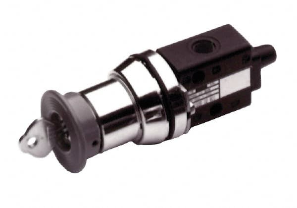 Norgren - 1/8" NPT Packed Spool Valve - Spring Activation, Shrouded Button, & 0.34 CV Rate - Americas Tooling