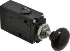 Norgren - 1/4" NPT Packed Spool Valve - Button Type, Spring Activation & 0.98 CV Rate - Americas Tooling