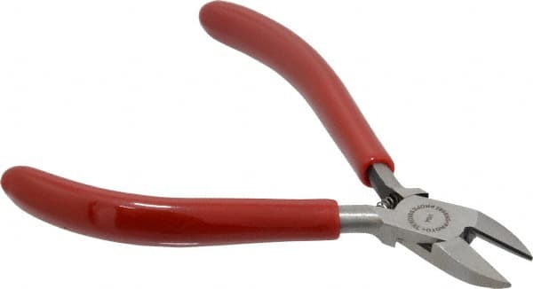 Proto - 4-5/8" OAL, Cutting Pliers - 13/32" Jaw Length x 7/16" Jaw Width, Oval Head, Plastisol Handle - Americas Tooling