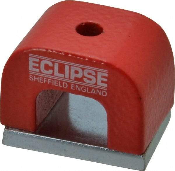 Eclipse - 1 Hole, 3/16" Hole Diam, 51/64" Overall Width, 1-3/16" Deep, 51/64" High, Alnico Power Magnets - 0.3" Pole Width, 550°C Max Operating Temp, Grade 5 Alnico - Americas Tooling