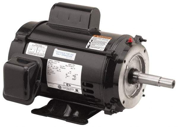 US Motors - 3 hp, ODP Enclosure, 1,735 RPM, 115/230 Volt, 60 Hz, Industrial Electric AC/DC Motor - Size 184 Frame, Horizontal-Footed Mount, 1 Speed, Ball Bearings, 38.0/19.0 Full Load Amps, F Class Insulation - Americas Tooling