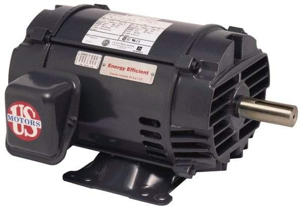 US Motors - 2 hp, ODP Enclosure, No Thermal Protection, 3,515 RPM, 575 Volt, 60 Hz, Three Phase Premium Efficient Motor - Size 145 Frame, Rigid Mount, 1 Speed, Ball Bearings, 2 Full Load Amps, F Class Insulation, CCW Lead End - Americas Tooling