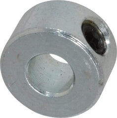 Climax Metal Products - 3/16" Bore, Steel, Set Screw Shaft Collar - 7/16" Outside Diam, 1/4" Wide - Americas Tooling