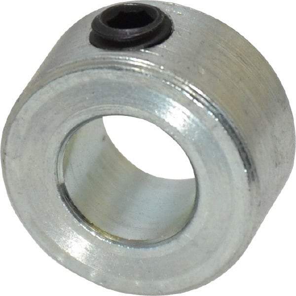 Climax Metal Products - 5/16" Bore, Steel, Set Screw Shaft Collar - 5/8" Outside Diam, 5/16" Wide - Americas Tooling