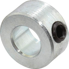 Climax Metal Products - 3/8" Bore, Steel, Set Screw Shaft Collar - 3/4" Outside Diam, 3/8" Wide - Americas Tooling