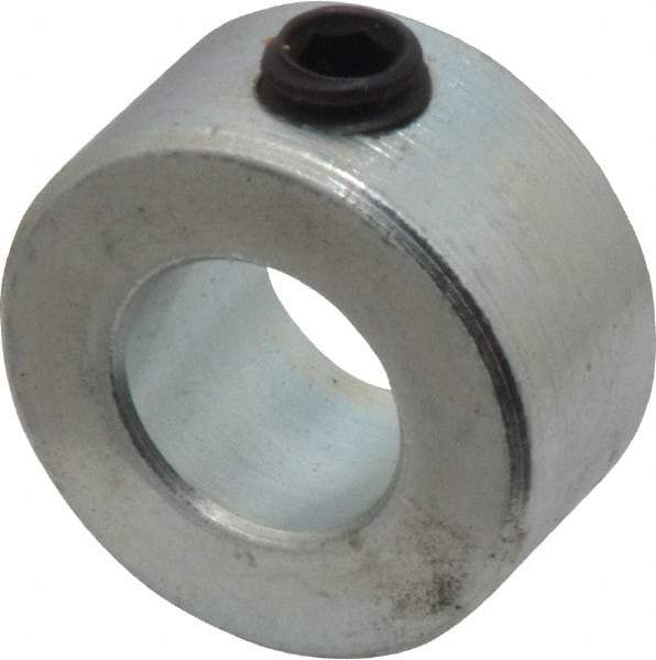 Climax Metal Products - 7/16" Bore, Steel, Set Screw Shaft Collar - 7/8" Outside Diam, 7/16" Wide - Americas Tooling