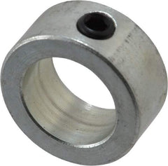 Climax Metal Products - 13/16" Bore, Steel, Set Screw Shaft Collar - 1-1/4" Outside Diam, 9/16" Wide - Americas Tooling