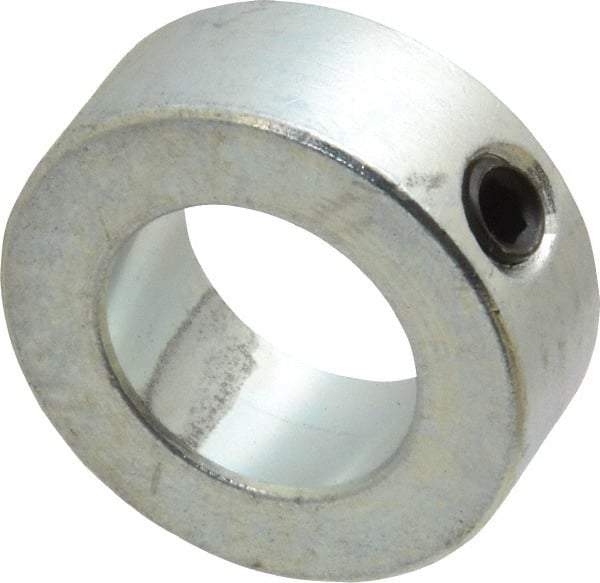 Climax Metal Products - 7/8" Bore, Steel, Set Screw Shaft Collar - 1-1/2" Outside Diam, 9/16" Wide - Americas Tooling