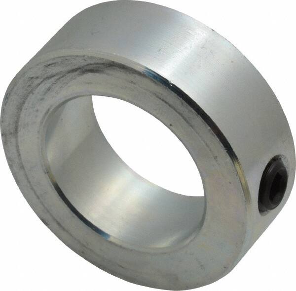 Climax Metal Products - 1-1/4" Bore, Steel, Set Screw Shaft Collar - 2" Outside Diam, 11/16" Wide - Americas Tooling