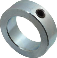 Climax Metal Products - 1-7/8" Bore, Steel, Set Screw Shaft Collar - 2-3/4" Outside Diam, 7/8" Wide - Americas Tooling