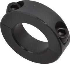 Made in USA - 1" Bore, Steel, Two Piece Shaft Collar - 1-3/4" Outside Diam, 1/2" Wide - Americas Tooling