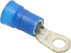 3M - 6 AWG Partially Insulated Crimp Connection Circular Ring Terminal - 1/4" Stud, Copper Contact - Americas Tooling