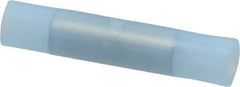 3M - 16 to 14 AWG Compatible, Nylon Fully Insulated, Crimp-On Butt Splice Terminal - 2 Wire Entries, 1.08" OAL, Blue - Americas Tooling