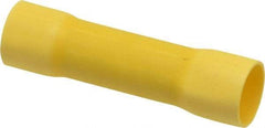 3M - 4 AWG Compatible, Vinyl Fully Insulated, Crimp-On Butt Splice Terminal - 2 Wire Entries, Copper Contacts, Zinc Contact Plating, 1.08" OAL, Yellow - Americas Tooling