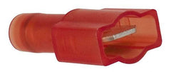 3M - 22 to 18 AWG, Nylon, Fully Insulated, Male Wire Disconnect - 1/4 Inch Wide Tab, Red, RoHS 2011/65/EU Compliant - Americas Tooling