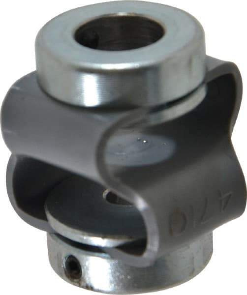 Huco - 3/8" Max Bore Diam, Flexible Flex P Double Loop Coupling - 27mm OD, Polyurethane - Americas Tooling