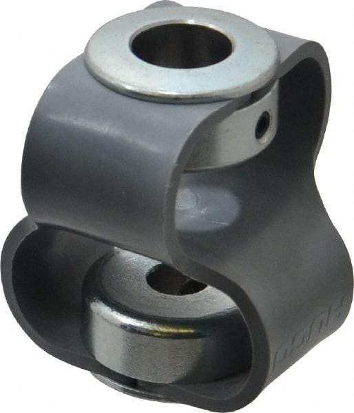 Huco - 1/2" Max Bore Diam, Flexible Flex P Double Loop Coupling - 48mm OD, Polyurethane - Americas Tooling