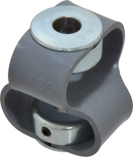 Huco - 3/8" Max Bore Diam, Flexible Flex P Double Loop Coupling - 48mm OD, Polyurethane - Americas Tooling